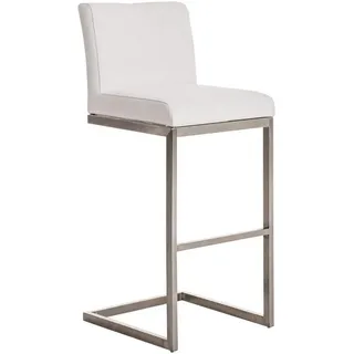 CLP Barhocker gepolstert 42 x 104 x 48 cm Weiß