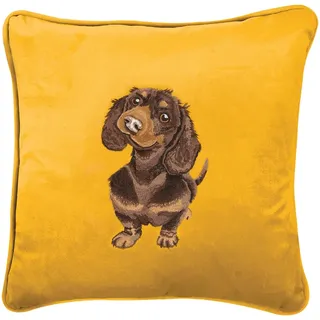 Wrendale Designs by Hannah Dale Kissen "Little Sausage" Dackel, bestickt