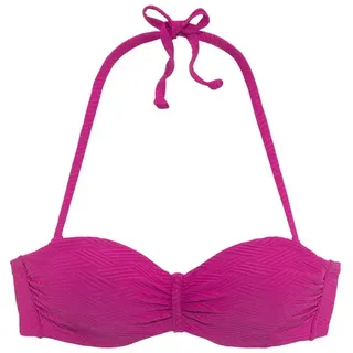 SUNSEEKER Bügel-Bandeau-Bikini-Top »Loretta« mit Strukturmuster, pink,