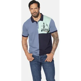 Poloshirt JAN VANDERSTORM "Poloshirt LARSDAL", Herren, Gr. 4XL, blau, Obermaterial: 100% Baumwolle CO., Shirts Poloshirt