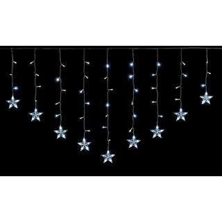X Vorhang 252 LED Kaltweiß Sterne 4x09mt Außen Lichter Weihnachten Saison Dfh