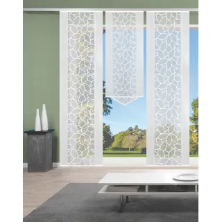 Schiebegardine HOME WOHNIDEEN "JENNA" Gr. 2, weiß, B:57cm H:245cm, Polyester, Gardinen, Schiebegardine, Schiebevorhang Jacquard Set