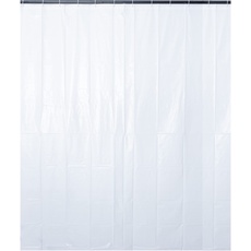 Matec Duschvorhang 1 x Uni Weiß 180x200cm - Anti-Bakteriell, waschbar, wasserdicht, mit 12 Duschvorhangringen Polyester