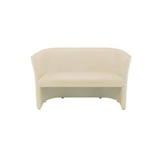 Nowy Styl 2-Sitzer Sofa Club Duo beige Kunstleder 129,0 x 63,0 x 77,0 cm, 1 St.