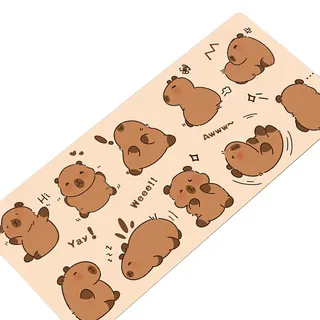 MEZHEN Schreibtischunterlage Capybara Gaming Mauspads XXL Mauspad Desk Mat Anti Rutsch PC Mausmatte Groß Mousepad Capybara Gaming Schreibtisch Zubehör Mat Büro Deko
