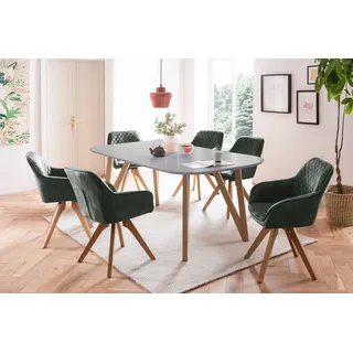 SalesFever Essgruppe 5-teilig, 1 Tisch + 4 Stühle - gruen