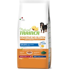 Trainer Natural Sensitive No Gluten Hundefutter Medium & Maxi mit Ei und Vollkornprodukten - 12 kg