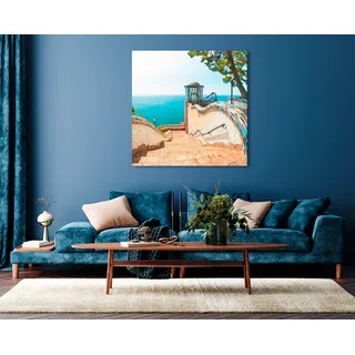 queence Acrylglasbild »Elsi« Himmel   Italien   Landschaft   Meer   Meer Bilder   Stadt 1 Stk. tlg. Fine Art-Print in Galeriequalität, blau