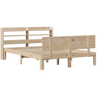 vidaXL Bettgestell mit Kopfteil ohne Matratze 140x200 cm