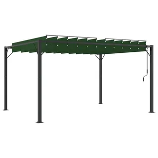 vidaXL Gazebo mit Lamellen-Dach Grün 3 x 4 x 2,14 m - Grün