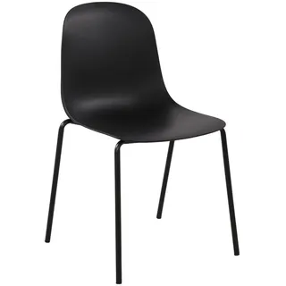 CLP Stapelstuhl Kunststoff schwarz , 51x85x53 cm , Esszimmer, Stühle