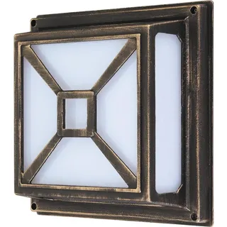 Rabalux 8190 Außendeckenleuchte Darius, E27, gold-weiß, 29x29cm - Gold