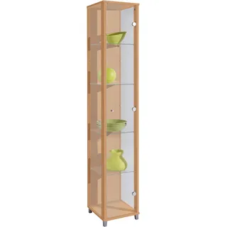 fif Möbel Vitrine OPTIMA 32 x 33 x 172 cm Braun