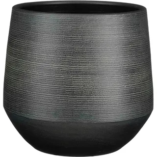 Mica Decorations Übertopf Evora Ø 30 cm x 28 cm Schwarz
