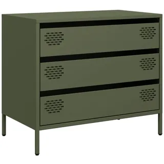 vidaXL Sideboard Olivgrün 68x39x58,5 cm Kaltgewalzter Stahl