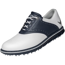 Callaway Herren Lux Golfschuh, Weiß Marineblau, 44.5 EU