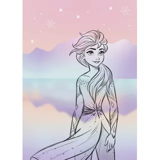 KOMAR Wandbild Disney Frozen Pastell Lights 50 cm x 70 cm Lila