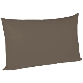 FLEURESSE Kissenbezug Satin 40 x 60 cm Braun Espresso