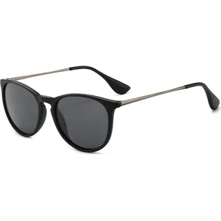 Runde Vintage Sonnenbrille Damen Polarisiert UV400 Schutz Integrarer TR90 Rahmen