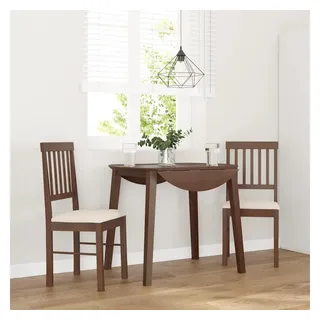 vidaXL Esszimmerstuhl Polyester Braun 2