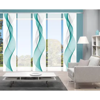 HOME WOHNIDEEN Flächenvorhang »OPALIA 5ER SET« Paneelwagen 5 Stk. tlg. HxB: 245x60