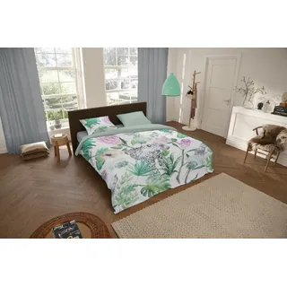 DESCANSO Volterra 9 Mako Satin Grün 140 x 220 cm + 60 x 70 cm