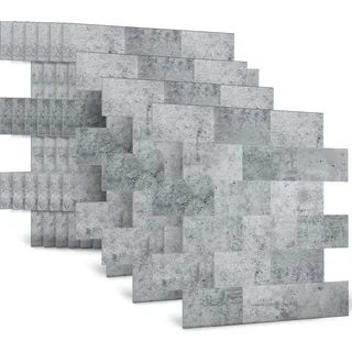 YUENFONG Fliesenaufkleber Selbstklebende Fliesen Klebefliesen, 10 Blätter 3D Wandpaneele Fliesensticker für Spritzschutz Küche und Bad Deko 30 × 30 cm,Tye E