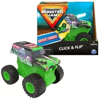Monster Jam - Click & Flip: Grave Digger Auto mit fliegenden Rädern