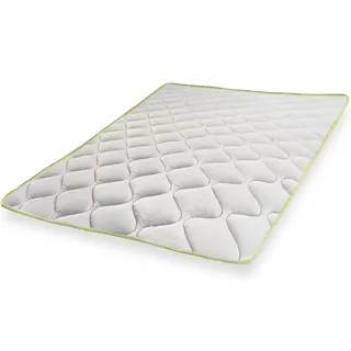 The White Stone Topper mit Elastiken | Matratzenkorrektor 120 x 200 | Cooler-Technologie und orthopädische Eigenschaften | Höhe 4 cm - Weiß