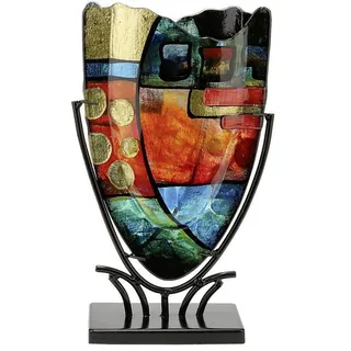 GILDE GLAS art Dekovase XL – Designer Deko abstrakte Vase Dekoobjekt – Home Design für Wohnzimmer Schlafzimmer – Höhe 47,5 cm