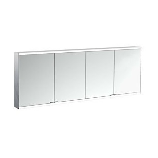 EMCO prime 2 Facelift LED-Lichtspiegelschrank 180cm mit 4 Türen, Aufputzmodell (949713564) 1800x700mm, 4-türig, schwarz/spiegel