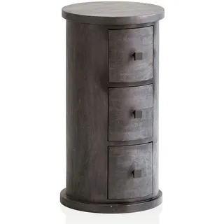 FineBuy Sideboard Mango Massivholz Schwarz