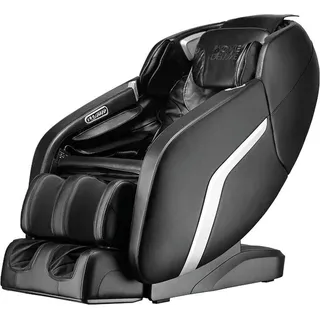 HOME DELUXE - Massagesessel DUNES Schwarz - inkl. Zero Gravity Funktion, Bluetooth und Heizung I Massagestuhl Relaxsessel mit Wärmefunktion - Schwarz