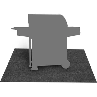 Jopassy BBQ Matte Grillteppich Grillmatte Outdoormatte Feuerfest Teppich Unterlage Wasserdicht Grillteppich oeldicht Grillunterlage Bodenschutzmatte 90x120cm - Grau