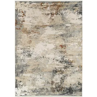 Dieter Knoll Webteppich , Grau, Beige , Textil , Abstraktes , rechteckig , 140x200 cm , Oeko-Tex® Standard 100 , für Fußbodenheizung geeignet, rutschfest, in verschiedenen Größen erhältlich, für Hausstauballergiker geeignet, antistatisch, pflegeleicht, strapazierfähig, reißfest , Teppiche Und Böden, Teppiche, Webteppiche