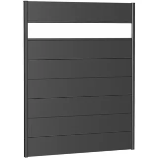 Biohort Sichtschutzelement 145 x 182 cm grau Metall
