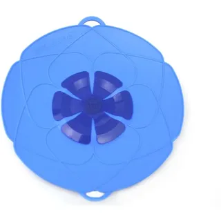 Kochblume L Ø29cm | Silikon Überkochschutz für Töpfe und Pfannen von 14-24cm | Spritzschutz | Damfgaraufsatz | Premium-Silikon & BPA frei| Hitzebeständig | Spülmaschinenfest | Farbe: blau