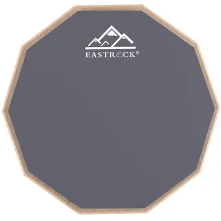 EASTROCK Schlagzeug-Übungspad Übungs Drum Pad 8-Zoll mit Drumsticks-Grau