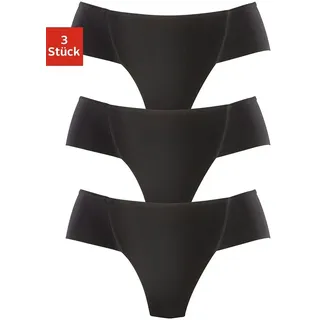 Formstring PETITE FLEUR, Damen, Gr. 36/38, schwarz, Jersey, Obermaterial: 90% Baumwolle, 10% Elasthan (LYCRA SPORT). Meshfutter: 90% Polyamid, 10% Elasthan, unifarben, körpernah, Unterhosen Formstring, Bodyforming Slip aus elastischer Baumwolle, Topseller