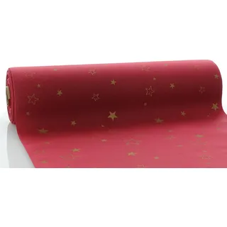 Sovie HORECA Tischläufer Liam Bordeaux aus Linclass Airlaid, Weihnachtstischläufer stoffähnlich, ideal für Weihnachten & Advent, 40cm x 24m, 1 Stück