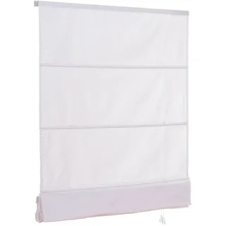 Ventanara® Raffrollo Weiß einfarbig Raffgardine inklusive Montagematerial 160 x 160 cm