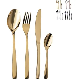 Manhattan Besteckset 16-teilig Edelstahl 18/0 gold poliert