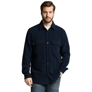 Langarmhemd TOM TAILOR, Herren, Gr. XXL, N-Gr, sky captain blau, Web, Obermaterial: 98% Baumwolle, 2% Elasthan, unifarben, regular fit normal, Hemden Langarmhemd
