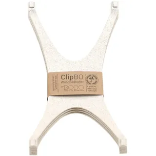 Wandbildhalter ClipBO, 4er Set creme, nachhaltige & elegante Präsentation von Fotos u. Postkarten (10x15cm/A6) an Wänden, der neuartige Bilderrahmen von BODO mit 3D-Effekt