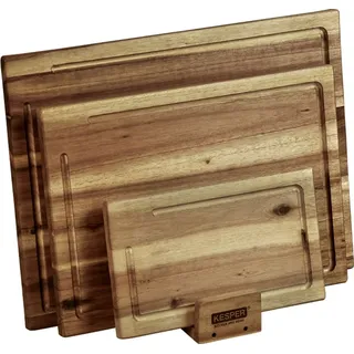 KESPER Schneidebrett Set Akazie 3-tlg. 40 x 30 x 1,5 cm Braun