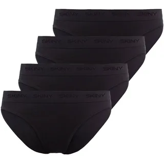Slip SKINY "Slip 4er Pack", Damen, Gr. 40, schwarz, Obermaterial: 100% Baumwolle CO., Unterhosen Slip