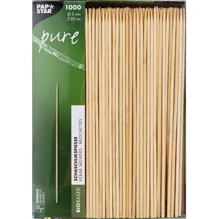 Papstar Grillspieß 20 cm Bambus khaki