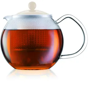 Bodum 1823-913 Teebereiter mit Glasgriff und farbigem Deckel, 0,5 L