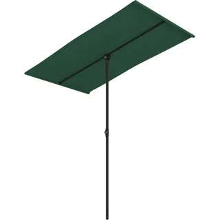 vidaXL Sonnenschirm mit Aluminium-Mast 180x110 cm Grün - Grün