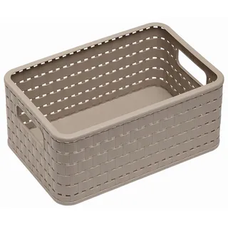 Rotho Korb , Beige , Kunststoff , rechteckig , Ordnen & Aufbewahren, Körbe, Dekokörbe